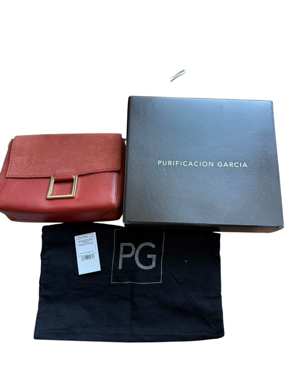 Purificacion Garcia Suede & Pebbled Leather Crossbody